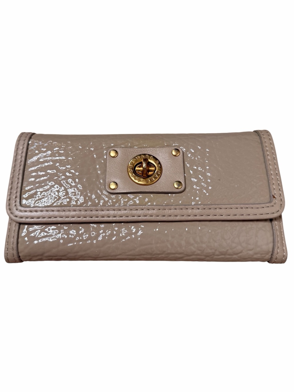Marc by Marc Jacobs Grey Patent Leather Totally Turnlock  Vintage Wallet.